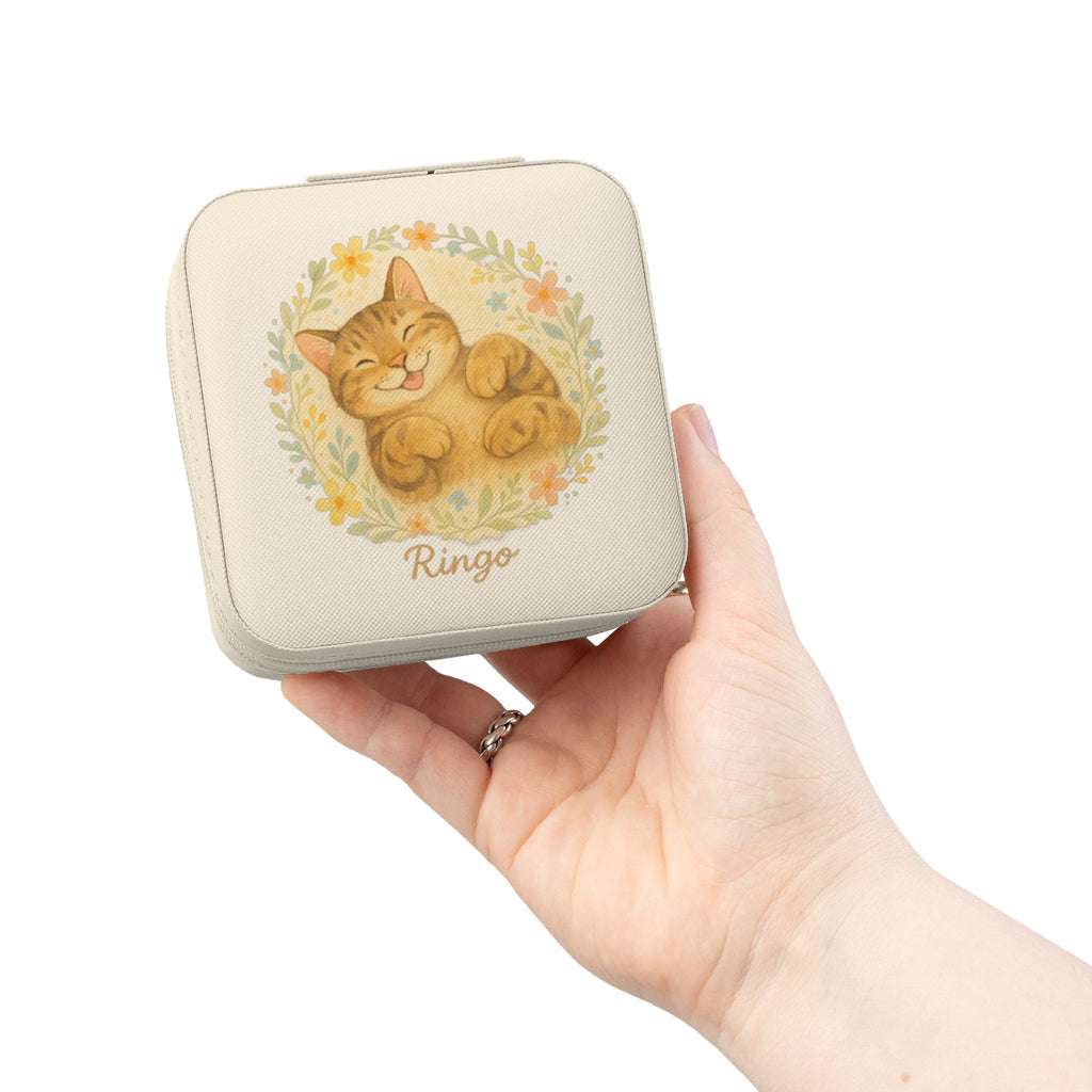 Travel Jewelry Case for Pet Lovers, Personalized Jewelry Organizer, Gift for Pet Owners, Travel Accessory for Jewelry