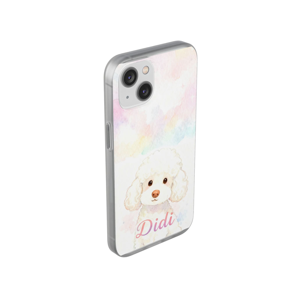Personalized Pet Flexi Case, Cute Pet Phone Cover, Custom Pet Name Case, Colorful Animal Design, Gift for Pet Lovers