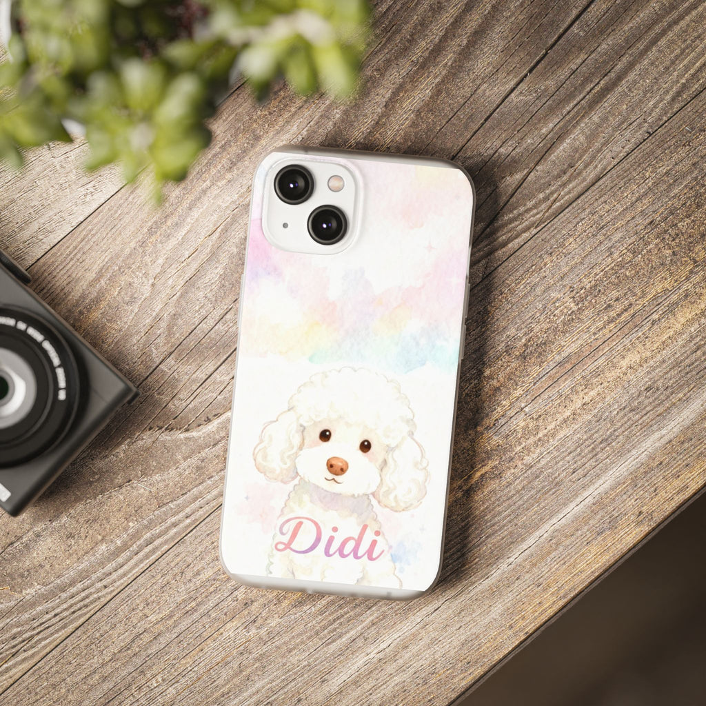 Personalized Pet Flexi Case, Cute Pet Phone Cover, Custom Pet Name Case, Colorful Animal Design, Gift for Pet Lovers