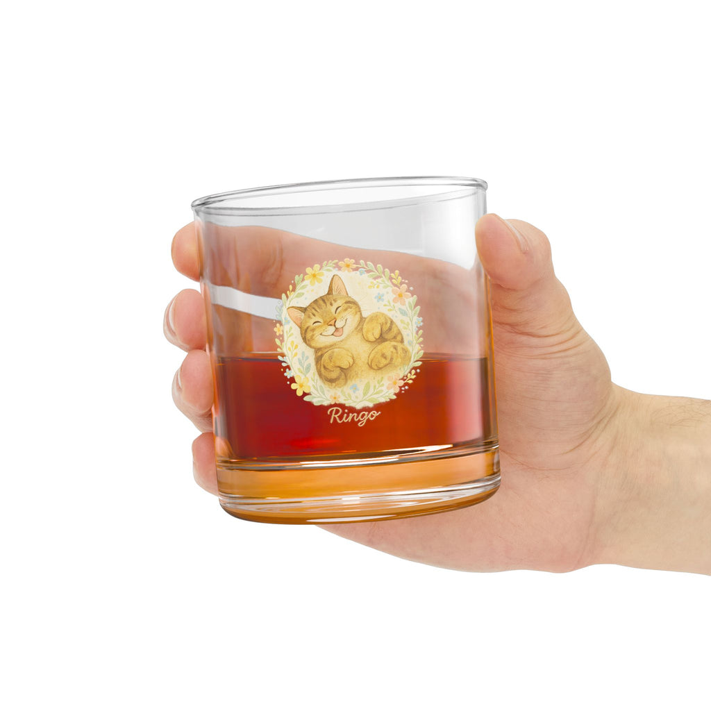 Cute Rocks Glass, 10oz - Cozy Gift for Cat Lovers, Home Barware, Birthday/Housewarming/Anniversary Decor
