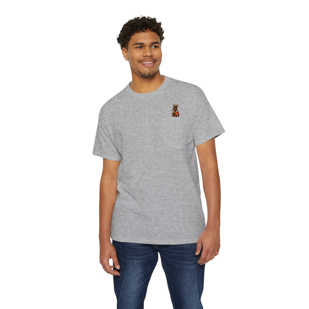 Pocket T-Shirt with Adorable Design, Unisex Cotton Tee, Casual Wear, Fun Gift for Animal Lovers, Birthday Present, Summer Style