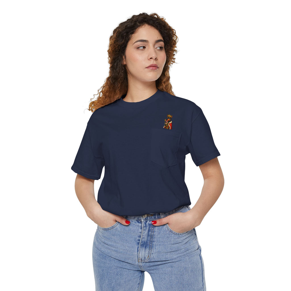 Pocket T-Shirt with Adorable Design, Unisex Cotton Tee, Casual Wear, Fun Gift for Animal Lovers, Birthday Present, Summer Style