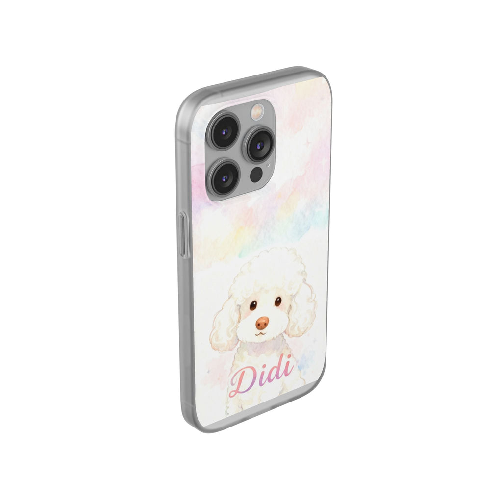Personalized Pet Flexi Case, Cute Pet Phone Cover, Custom Pet Name Case, Colorful Animal Design, Gift for Pet Lovers