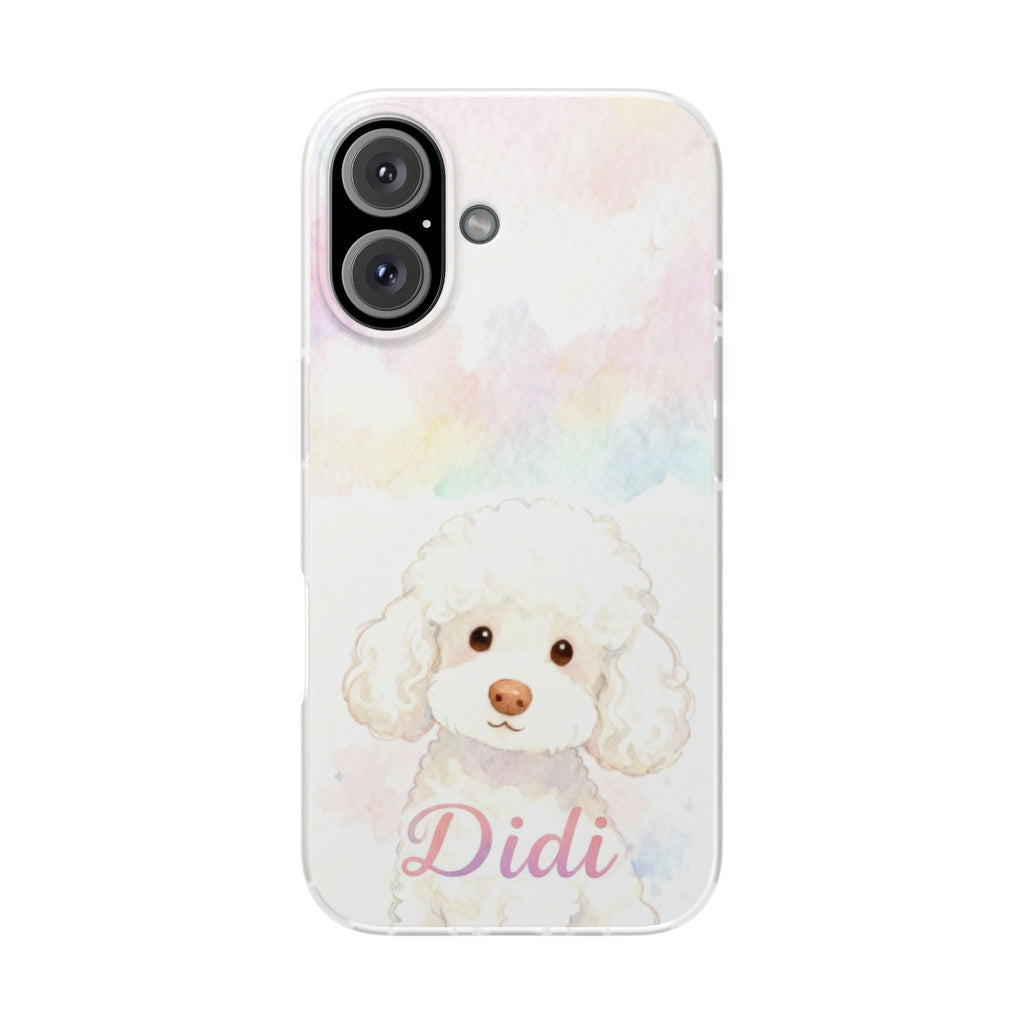 Personalized Pet Flexi Case, Cute Pet Phone Cover, Custom Pet Name Case, Colorful Animal Design, Gift for Pet Lovers