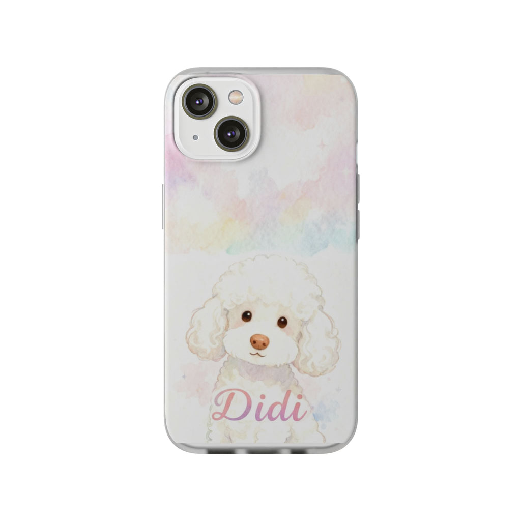 Personalized Pet Flexi Case, Cute Pet Phone Cover, Custom Pet Name Case, Colorful Animal Design, Gift for Pet Lovers