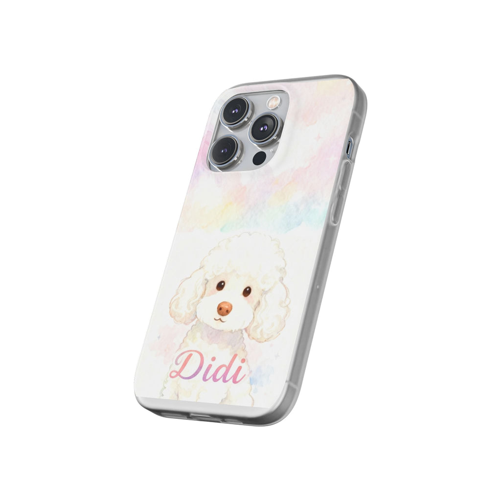 Personalized Pet Flexi Case, Cute Pet Phone Cover, Custom Pet Name Case, Colorful Animal Design, Gift for Pet Lovers