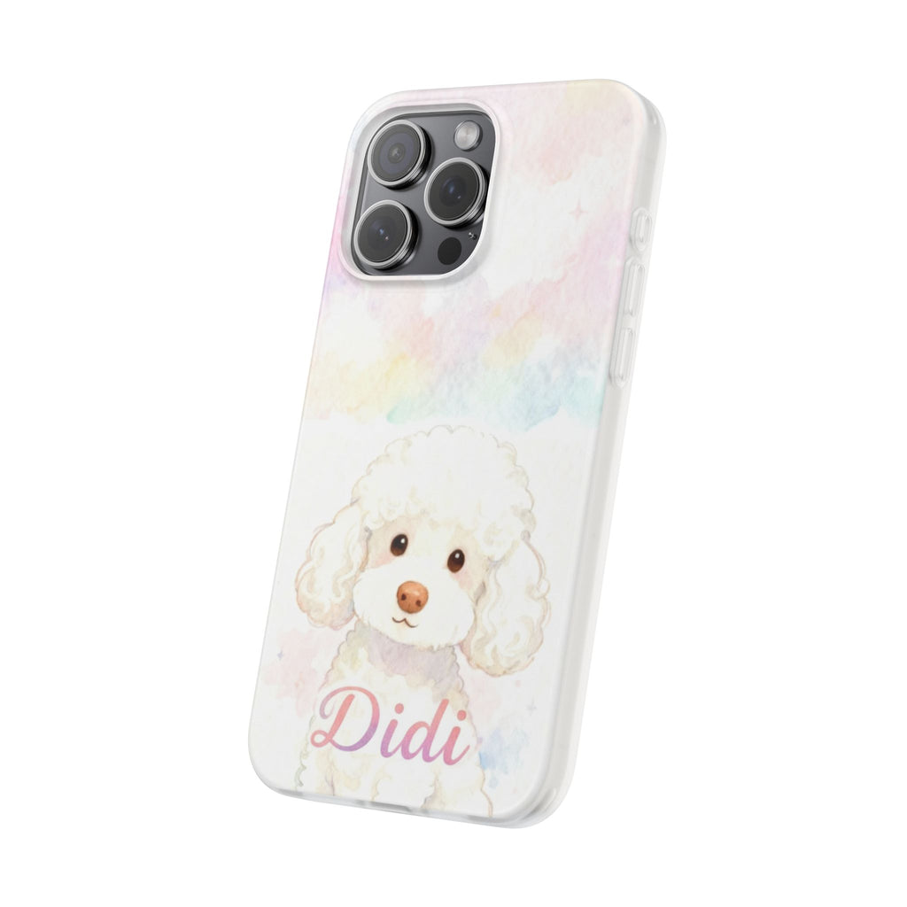 Personalized Pet Flexi Case, Cute Pet Phone Cover, Custom Pet Name Case, Colorful Animal Design, Gift for Pet Lovers