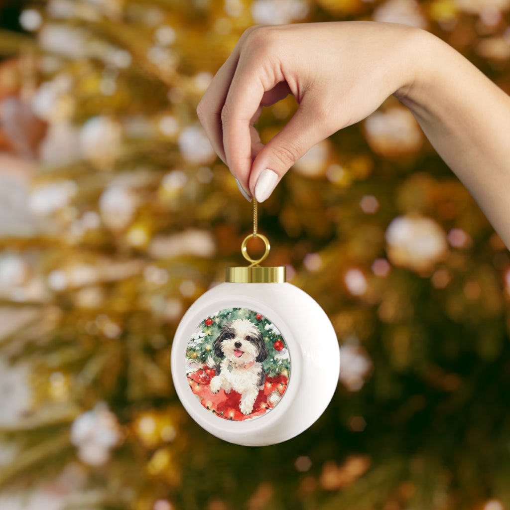 Christmas Pet Ball Ornament, Holiday Decor, Personalized Pet Gifts, Xmas Tree Decoration, Pet Lover Gifts, Festive Home Accents