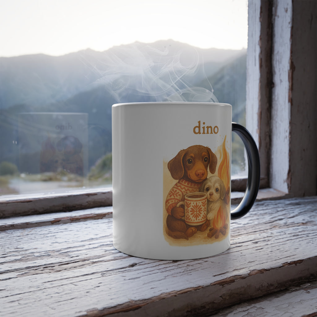 Color Changing Pet Mug, Heat Sensitive Coffee Cup, Fun Gift for Pet Lovers, Unique Pet Lover’s Present, Birthday or Holiday Gift