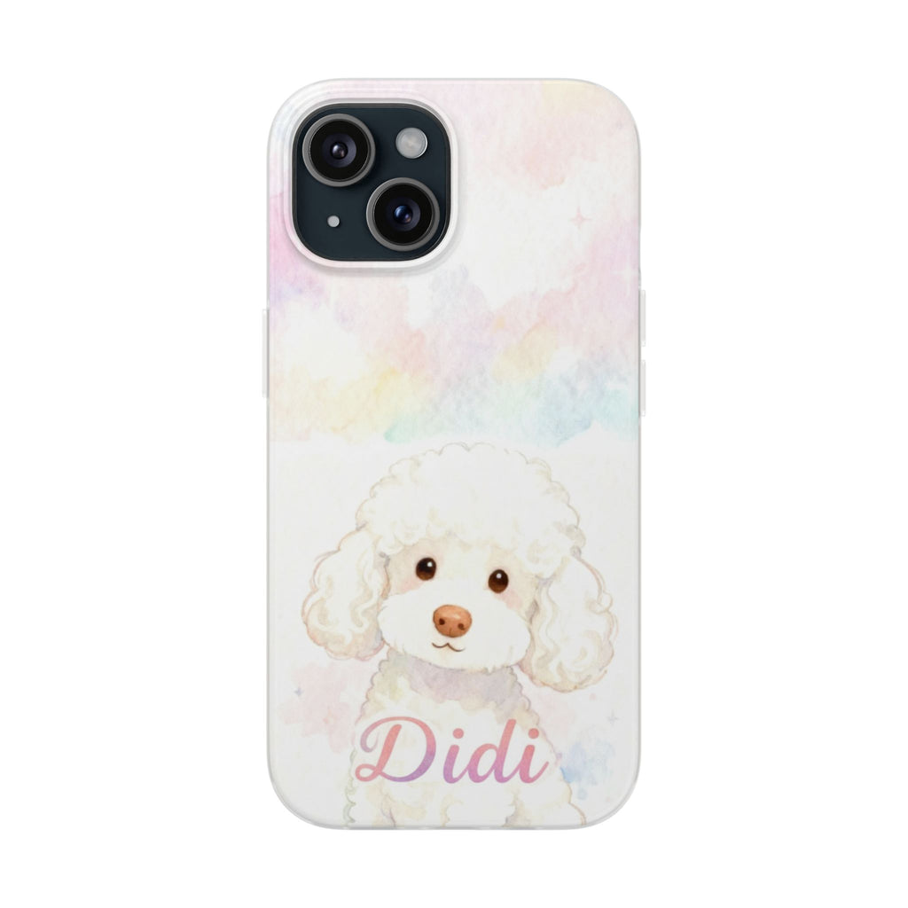 Personalized Pet Flexi Case, Cute Pet Phone Cover, Custom Pet Name Case, Colorful Animal Design, Gift for Pet Lovers