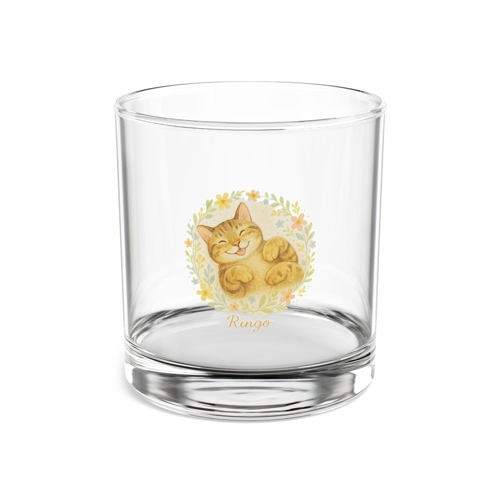 Cute Rocks Glass, 10oz - Cozy Gift for Cat Lovers, Home Barware, Birthday/Housewarming/Anniversary Decor