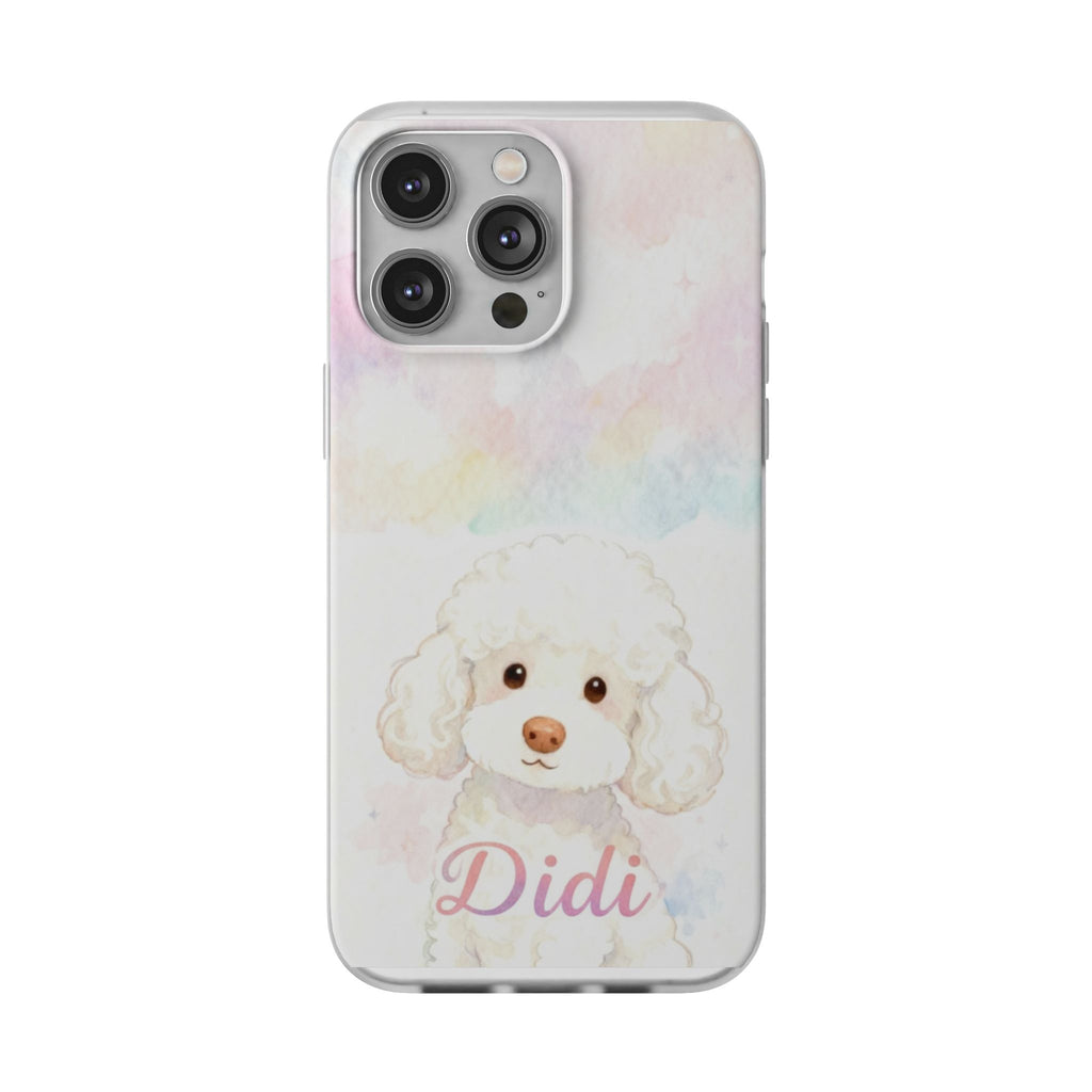 Personalized Pet Flexi Case, Cute Pet Phone Cover, Custom Pet Name Case, Colorful Animal Design, Gift for Pet Lovers