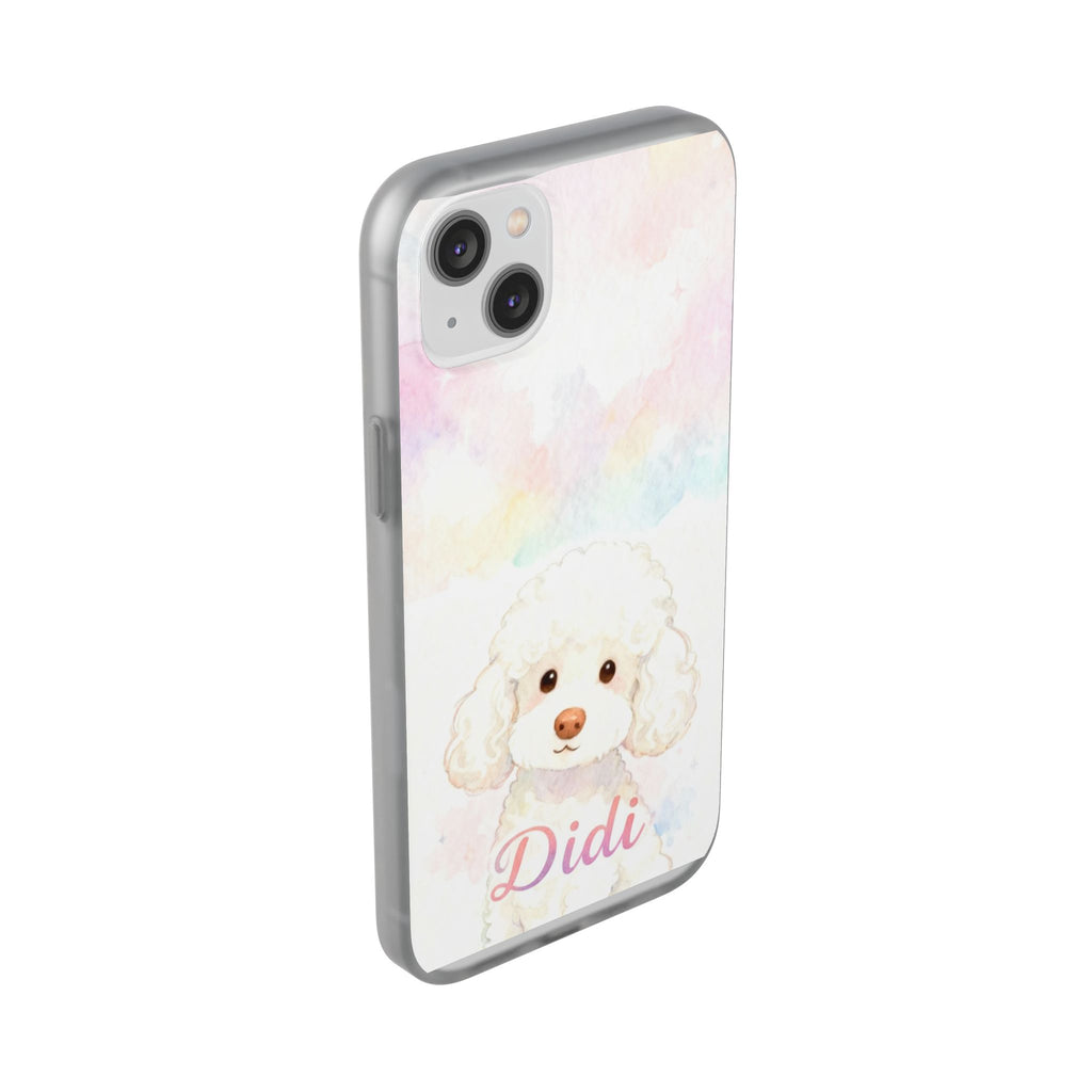 Personalized Pet Flexi Case, Cute Pet Phone Cover, Custom Pet Name Case, Colorful Animal Design, Gift for Pet Lovers