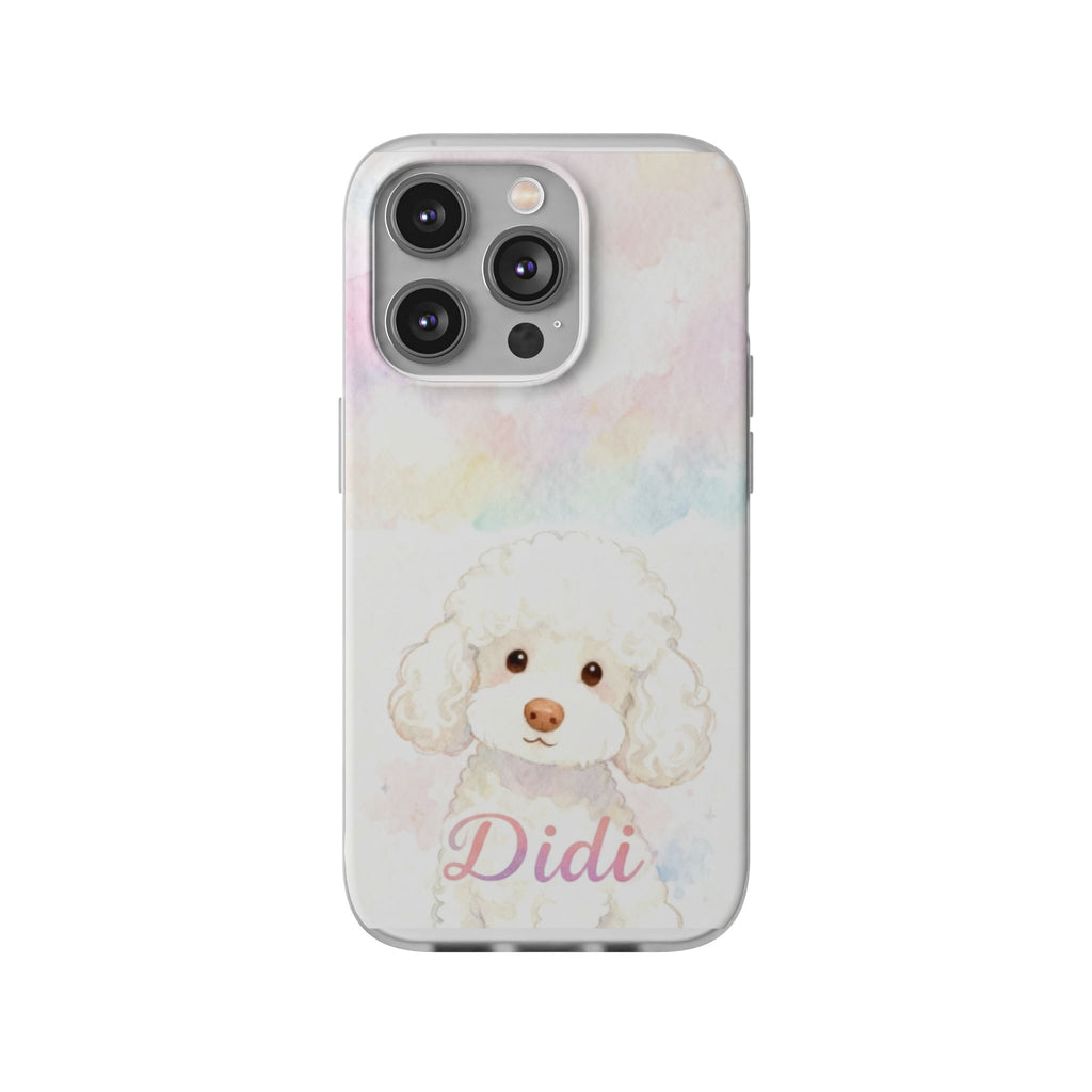 Personalized Pet Flexi Case, Cute Pet Phone Cover, Custom Pet Name Case, Colorful Animal Design, Gift for Pet Lovers
