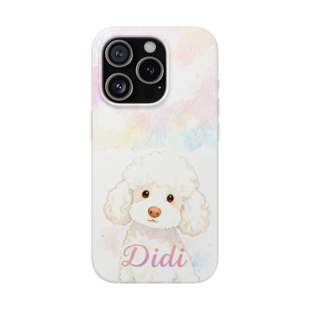Personalized Pet Flexi Case, Cute Pet Phone Cover, Custom Pet Name Case, Colorful Animal Design, Gift for Pet Lovers