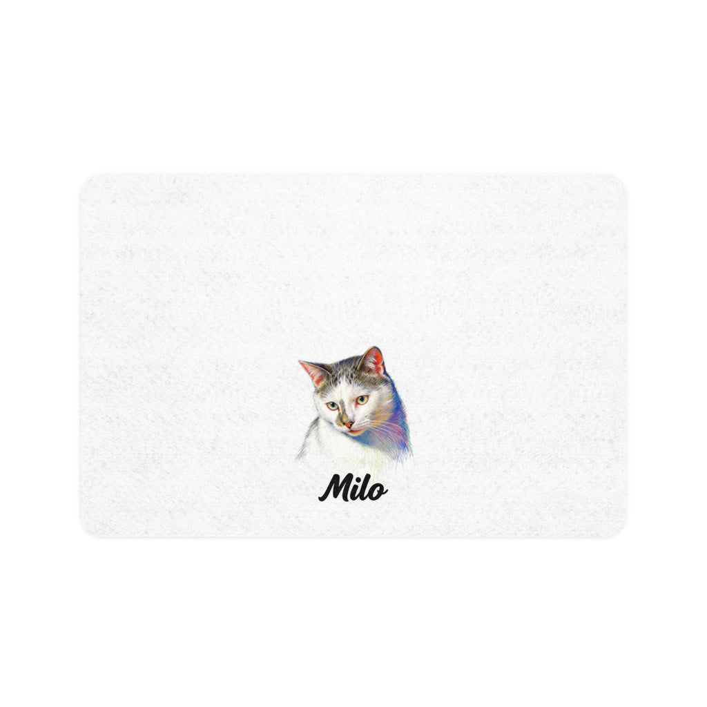 Personalized Cat Food Mat – Customizable Pet Feeding Station, Cute Pet Accessories, Cat Lover Gift, Durable Non-slip Washable Dish Mat
