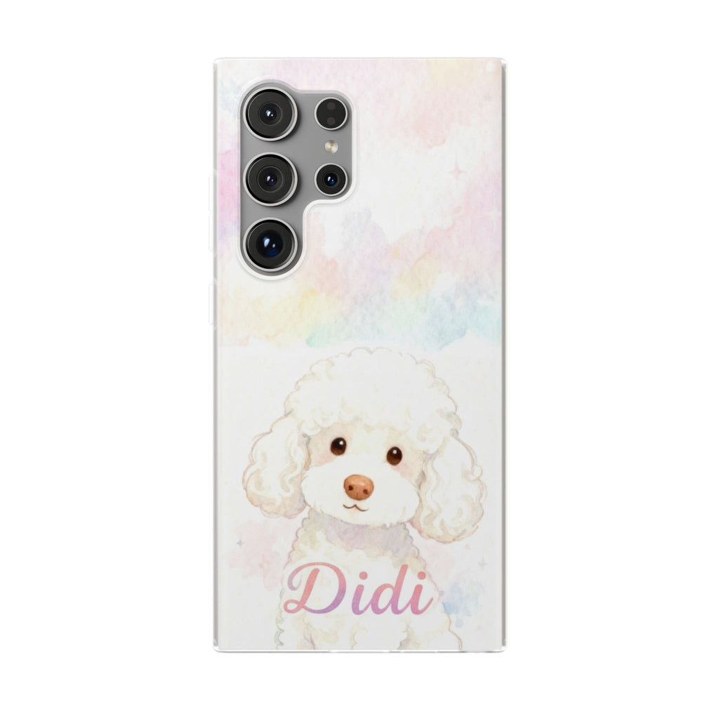 Personalized Pet Flexi Case, Cute Pet Phone Cover, Custom Pet Name Case, Colorful Animal Design, Gift for Pet Lovers