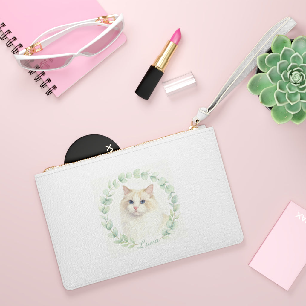 Adorable Clutch Bag with Custom Name, Ideal for Pet Owners, Gifts for Pet Lovers, Pet-Themed Accessories