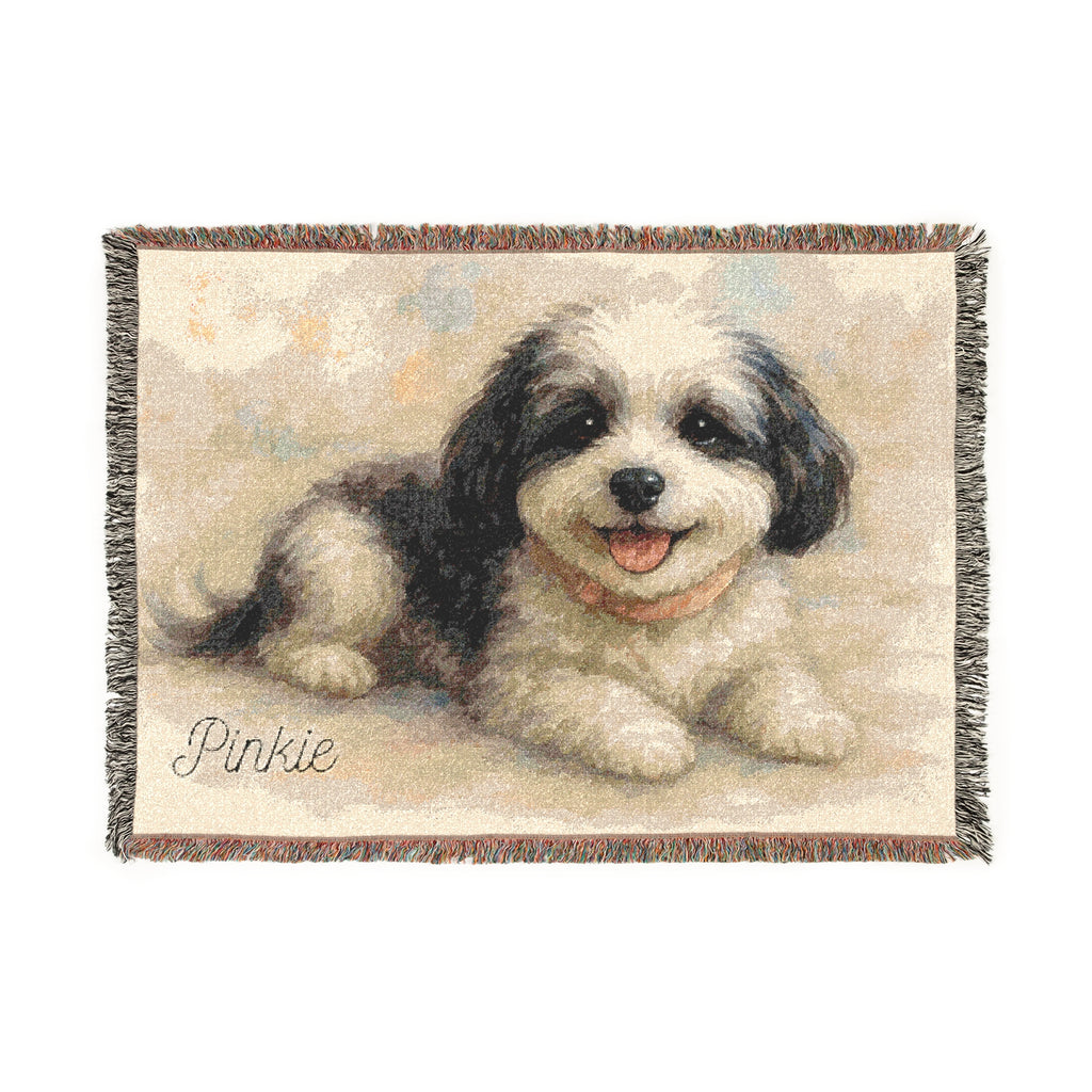 Custom Pet Woven Blanket, Cozy Dog Throw, Personalized Gifts for Pet Lovers, Unique Home Decor, Perfect for Dog Owners
