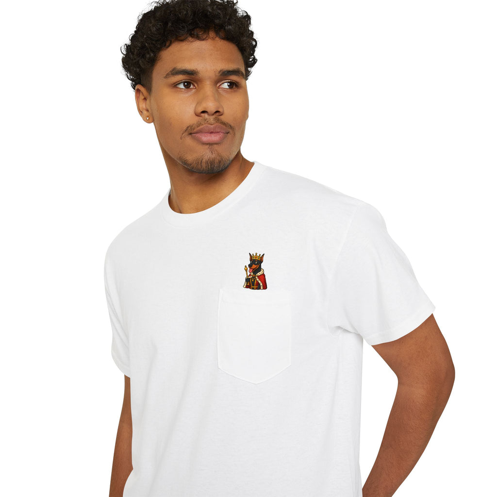 Pocket T-Shirt with Adorable Design, Unisex Cotton Tee, Casual Wear, Fun Gift for Animal Lovers, Birthday Present, Summer Style