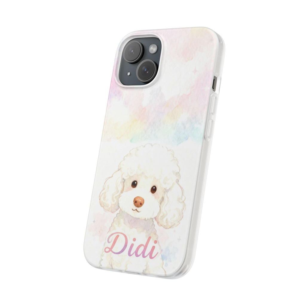 Personalized Pet Flexi Case, Cute Pet Phone Cover, Custom Pet Name Case, Colorful Animal Design, Gift for Pet Lovers