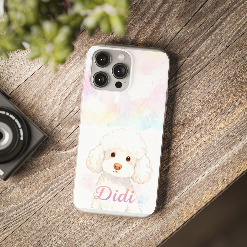 Personalized Pet Flexi Case, Cute Pet Phone Cover, Custom Pet Name Case, Colorful Animal Design, Gift for Pet Lovers
