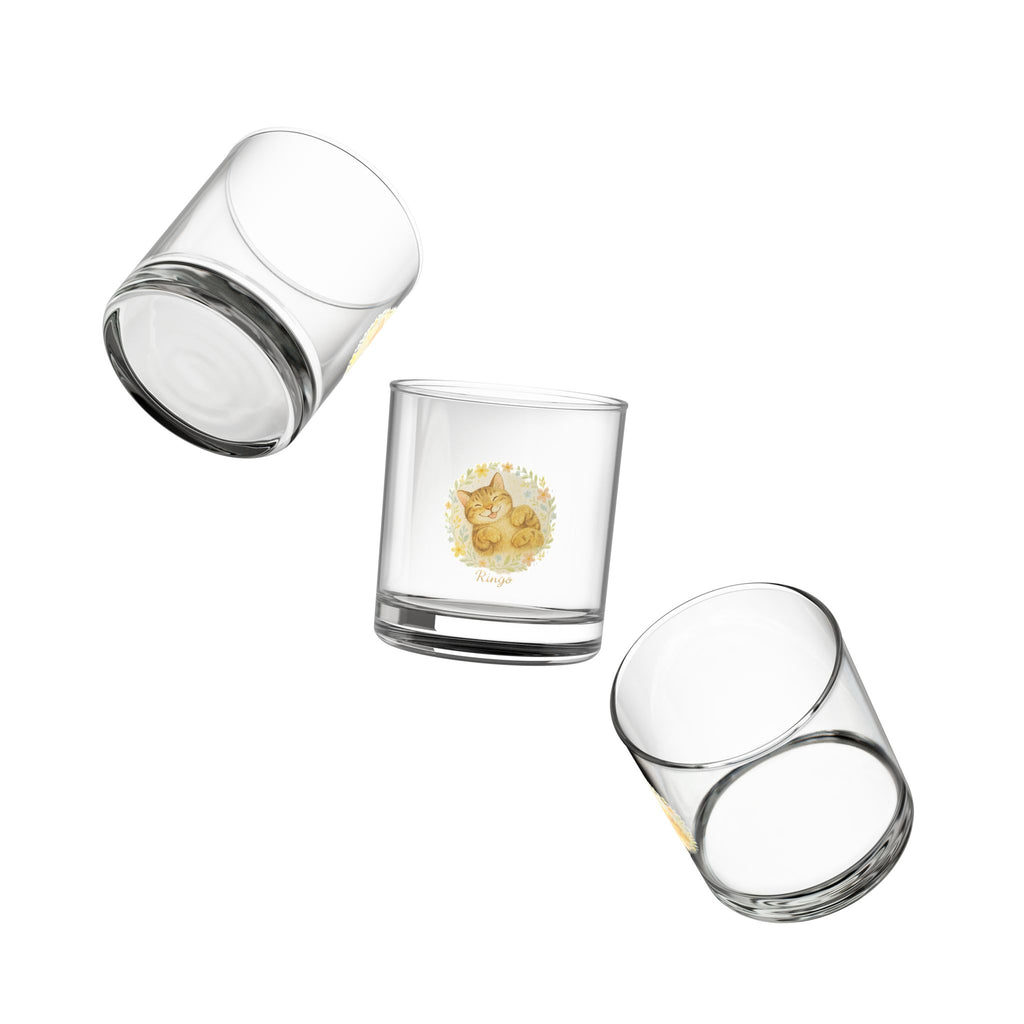 Cute Rocks Glass, 10oz - Cozy Gift for Cat Lovers, Home Barware, Birthday/Housewarming/Anniversary Decor
