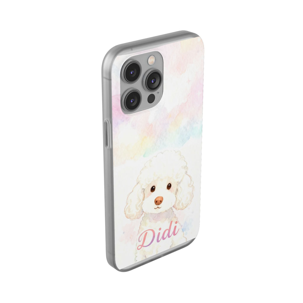 Personalized Pet Flexi Case, Cute Pet Phone Cover, Custom Pet Name Case, Colorful Animal Design, Gift for Pet Lovers