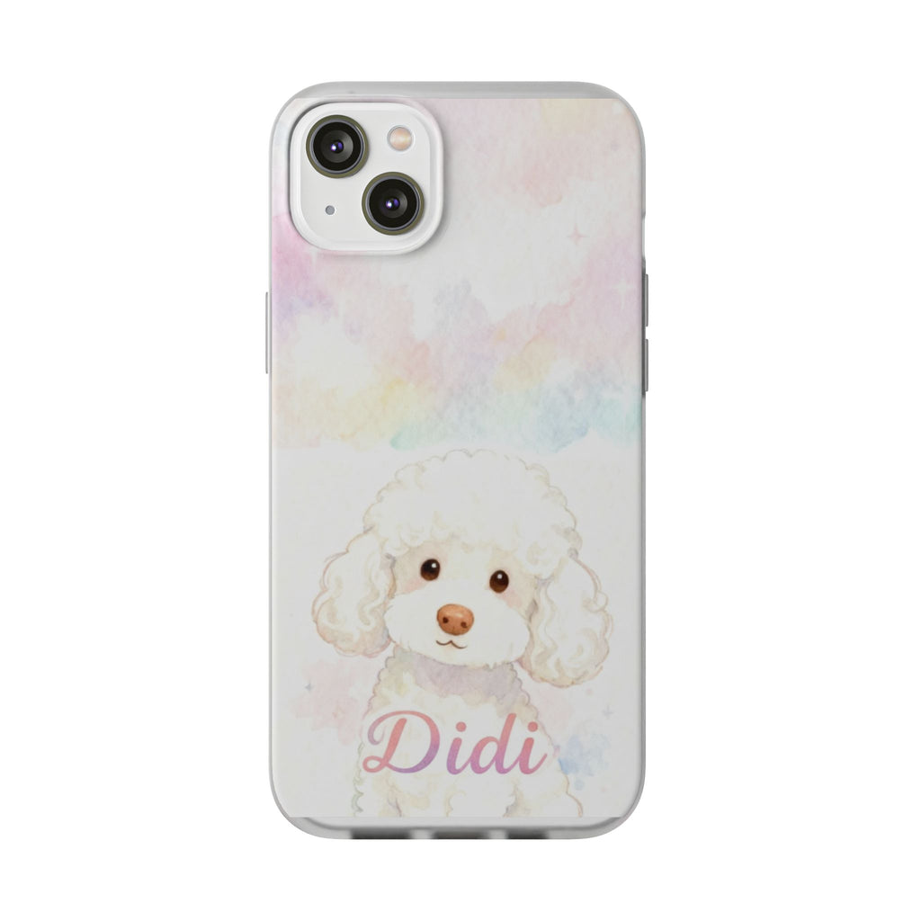 Personalized Pet Flexi Case, Cute Pet Phone Cover, Custom Pet Name Case, Colorful Animal Design, Gift for Pet Lovers