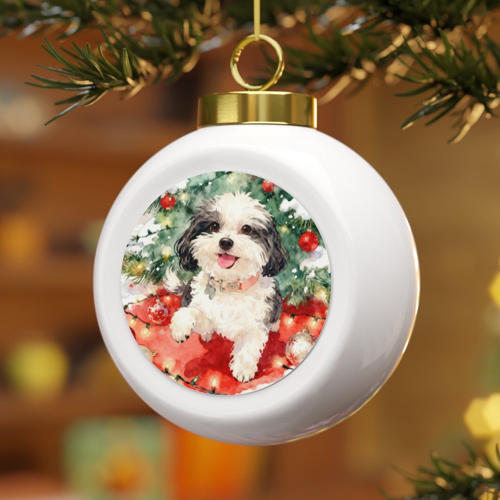 Christmas Pet Ball Ornament, Holiday Decor, Personalized Pet Gifts, Xmas Tree Decoration, Pet Lover Gifts, Festive Home Accents