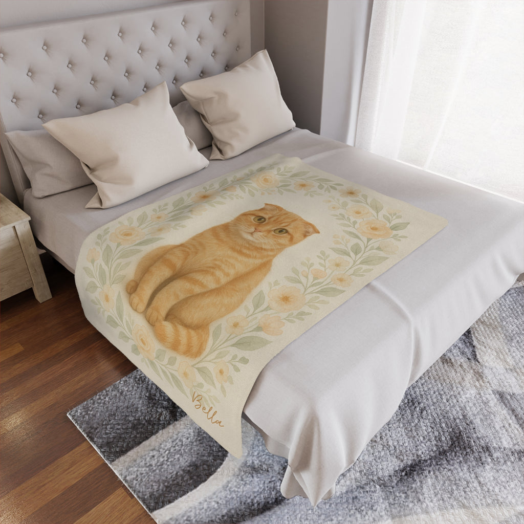 Ultra Soft Minky Blanket | High Quality Blanket, Kitty/Puppy Decor, Pet Lover Gift, Floral Throw Blanket, Warm Snuggle