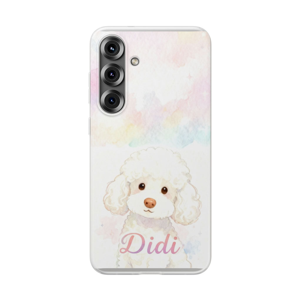 Personalized Pet Flexi Case, Cute Pet Phone Cover, Custom Pet Name Case, Colorful Animal Design, Gift for Pet Lovers