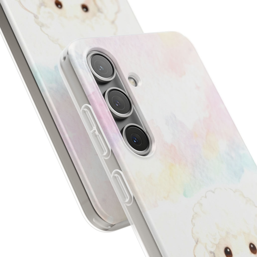 Personalized Pet Flexi Case, Cute Pet Phone Cover, Custom Pet Name Case, Colorful Animal Design, Gift for Pet Lovers