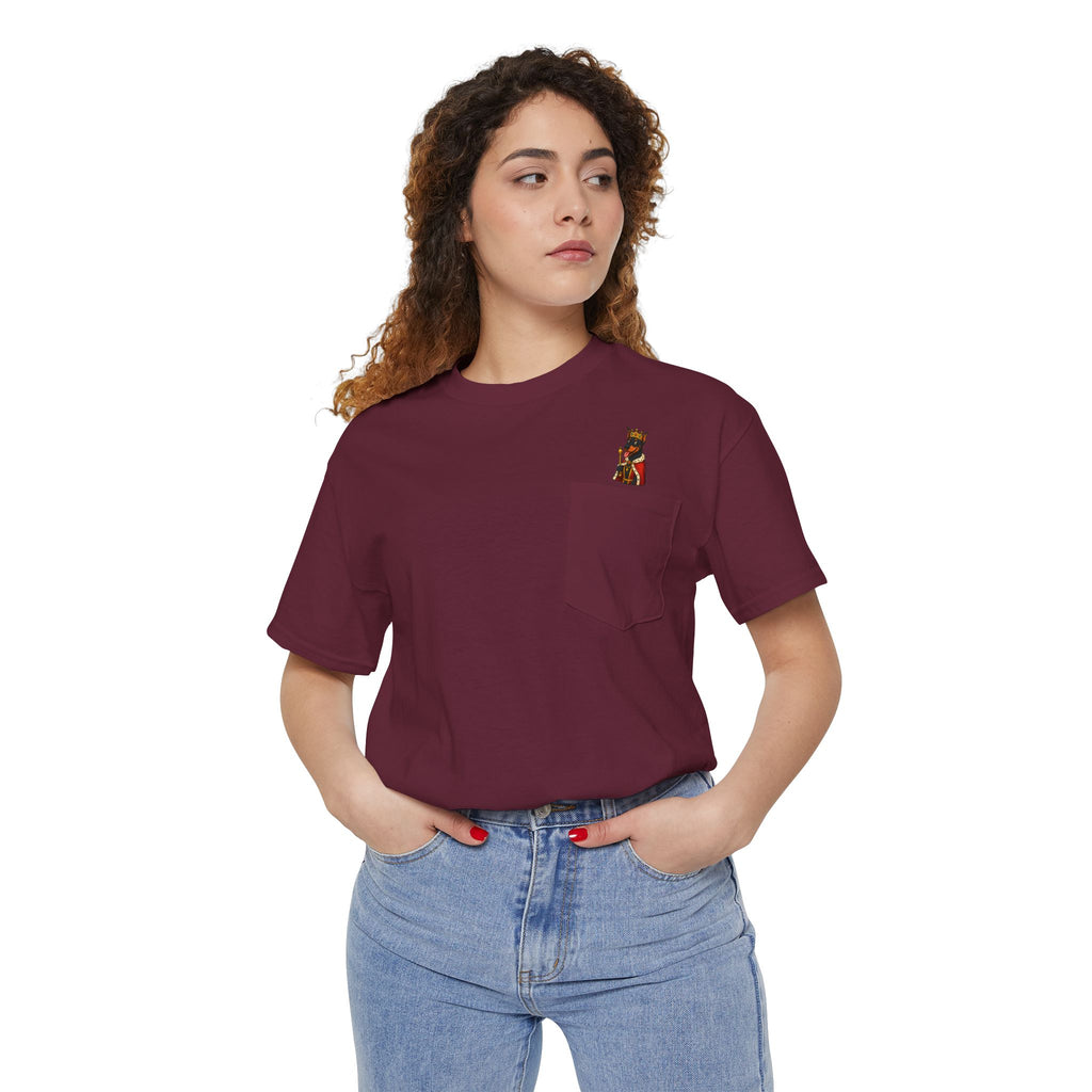 Pocket T-Shirt with Adorable Design, Unisex Cotton Tee, Casual Wear, Fun Gift for Animal Lovers, Birthday Present, Summer Style