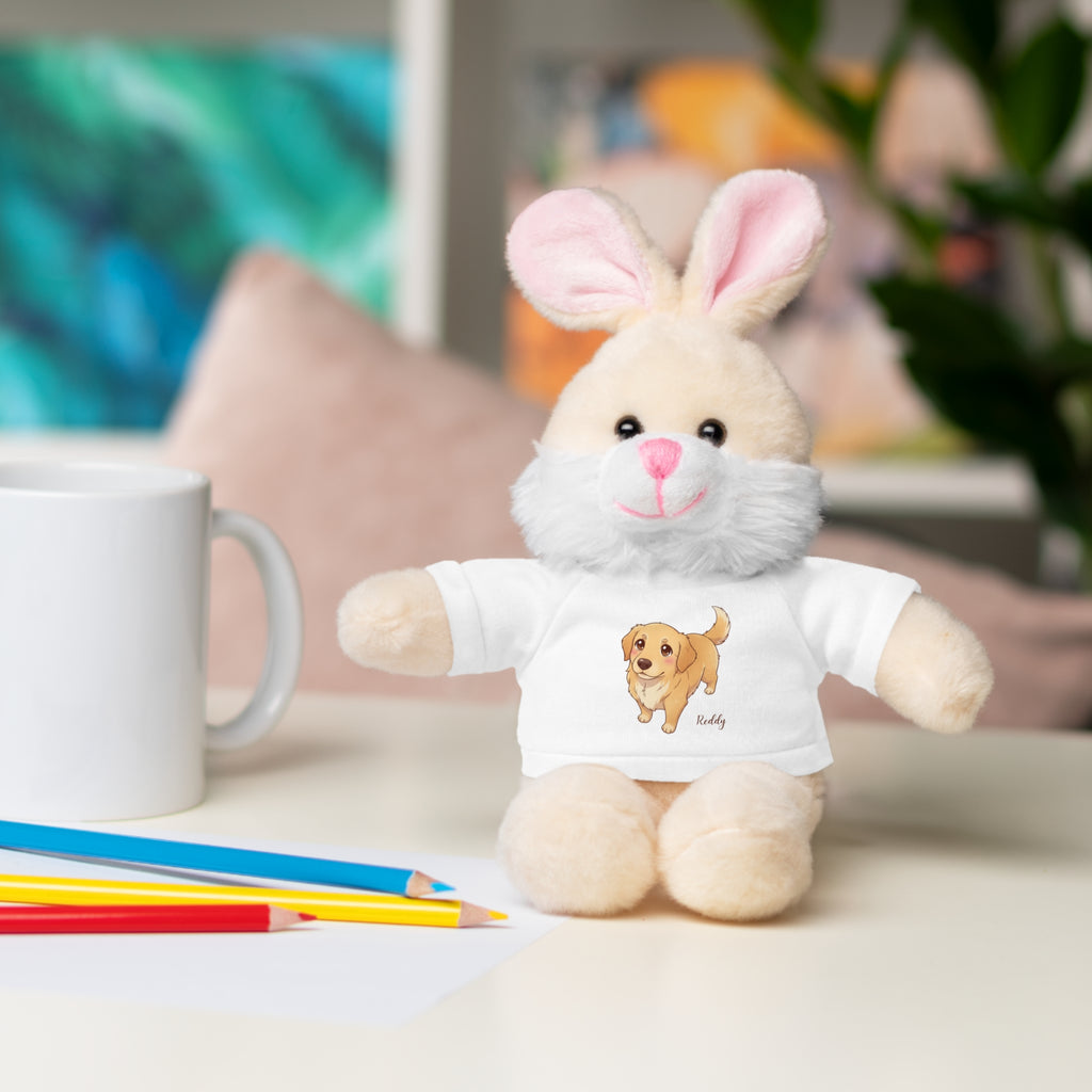 Personalized Stuffed Animal with Tee, Adorable Gift for Kids/Pets, Cute Birthday Present, Stuffed Animal for All Occasions