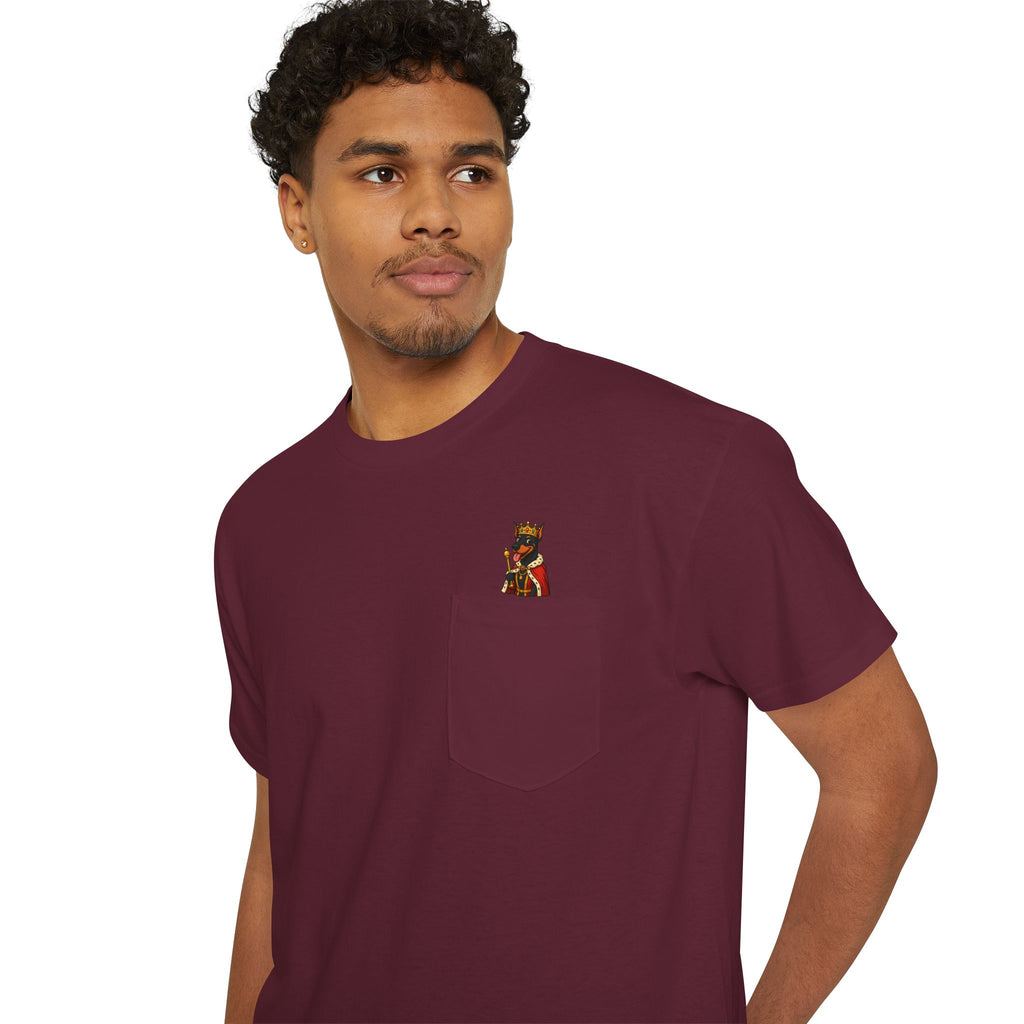 Pocket T-Shirt with Adorable Design, Unisex Cotton Tee, Casual Wear, Fun Gift for Animal Lovers, Birthday Present, Summer Style