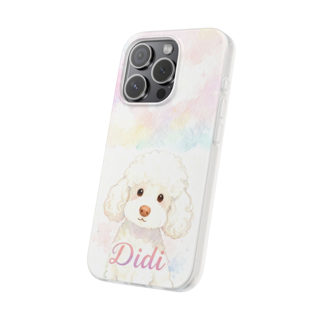 Personalized Pet Flexi Case, Cute Pet Phone Cover, Custom Pet Name Case, Colorful Animal Design, Gift for Pet Lovers