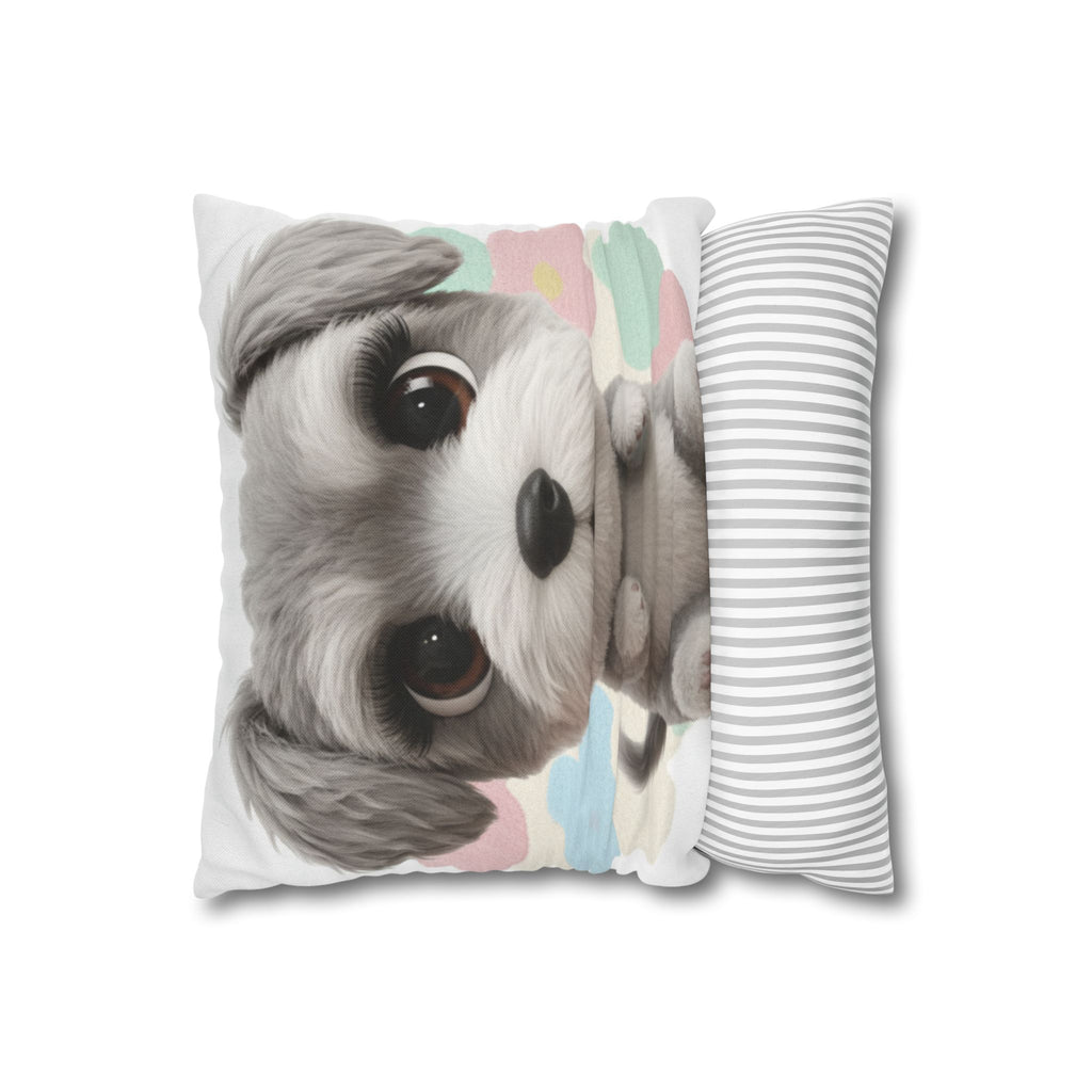 Cute Pillowcase, Cozy Pet Lover Decor, Cartoon Pet Pillow, Bedroom Cushion Cover, Gift for Pet Owners, Animal Home Decor