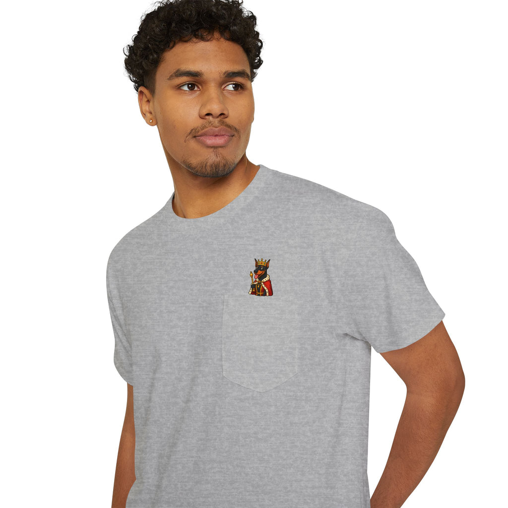 Pocket T-Shirt with Adorable Design, Unisex Cotton Tee, Casual Wear, Fun Gift for Animal Lovers, Birthday Present, Summer Style