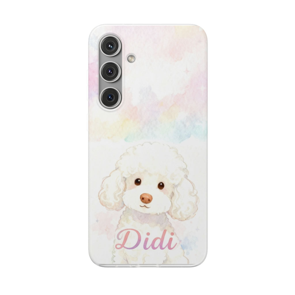 Personalized Pet Flexi Case, Cute Pet Phone Cover, Custom Pet Name Case, Colorful Animal Design, Gift for Pet Lovers