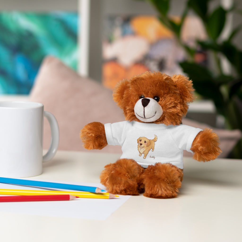 Personalized Stuffed Animal with Tee, Adorable Gift for Kids/Pets, Cute Birthday Present, Stuffed Animal for All Occasions
