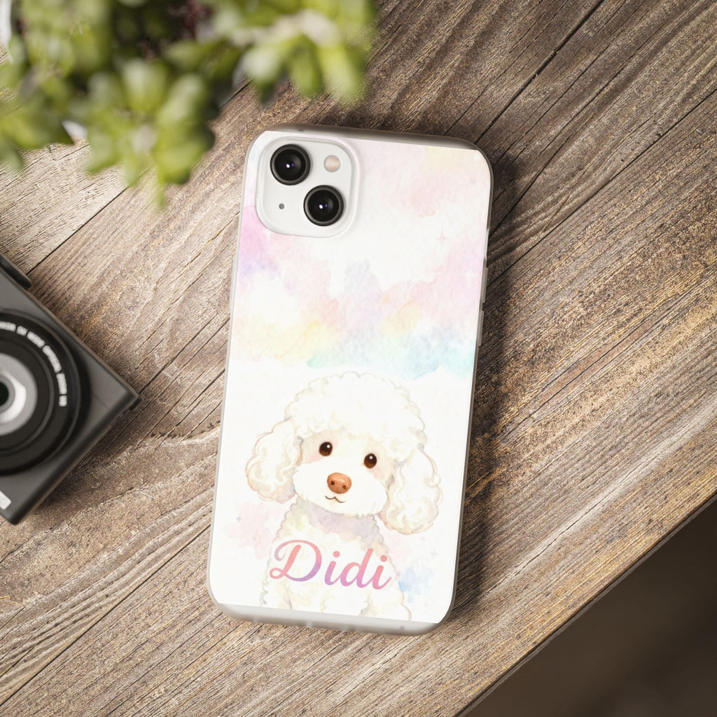 Personalized Pet Flexi Case, Cute Pet Phone Cover, Custom Pet Name Case, Colorful Animal Design, Gift for Pet Lovers