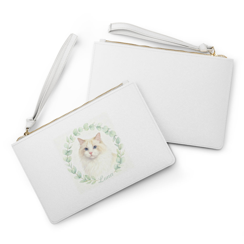 Adorable Clutch Bag with Custom Name, Ideal for Pet Owners, Gifts for Pet Lovers, Pet-Themed Accessories