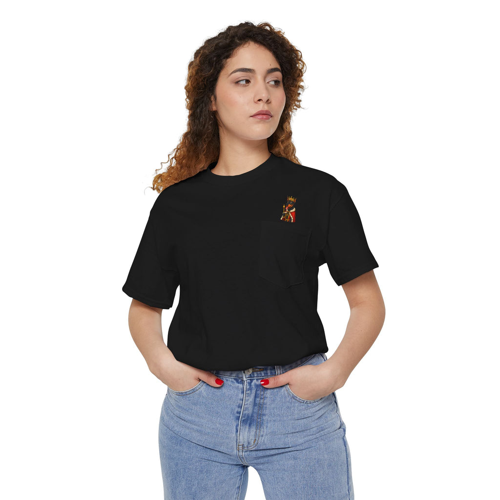 Pocket T-Shirt with Adorable Design, Unisex Cotton Tee, Casual Wear, Fun Gift for Animal Lovers, Birthday Present, Summer Style