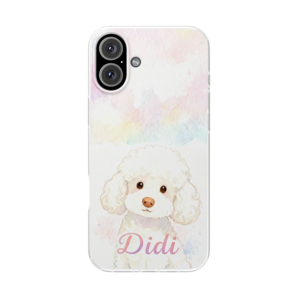 Personalized Pet Flexi Case, Cute Pet Phone Cover, Custom Pet Name Case, Colorful Animal Design, Gift for Pet Lovers