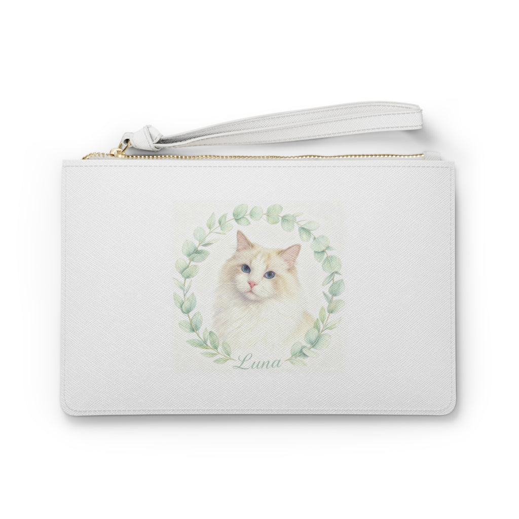 Adorable Clutch Bag with Custom Name, Ideal for Pet Owners, Gifts for Pet Lovers, Pet-Themed Accessories