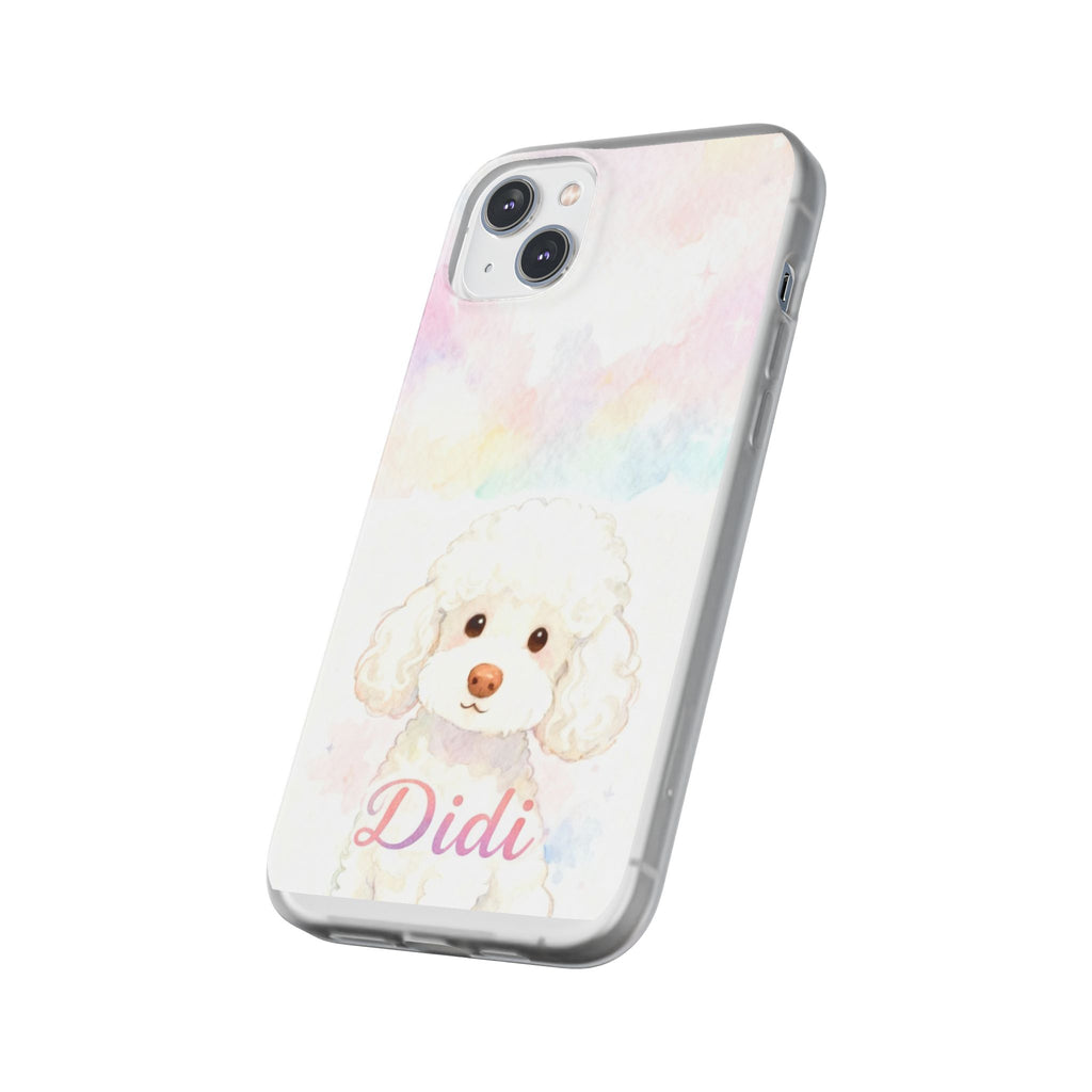 Personalized Pet Flexi Case, Cute Pet Phone Cover, Custom Pet Name Case, Colorful Animal Design, Gift for Pet Lovers