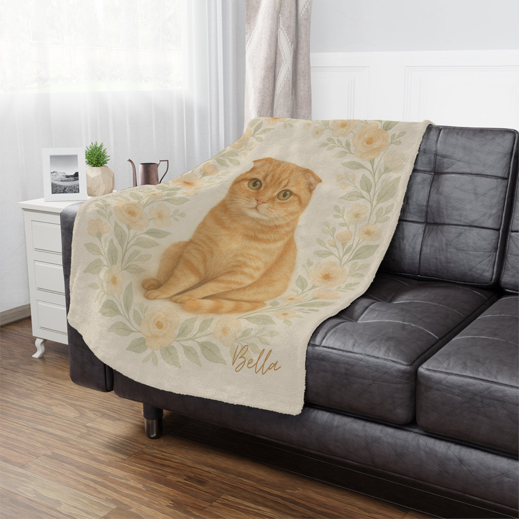 Ultra Soft Minky Blanket | High Quality Blanket, Kitty/Puppy Decor, Pet Lover Gift, Floral Throw Blanket, Warm Snuggle