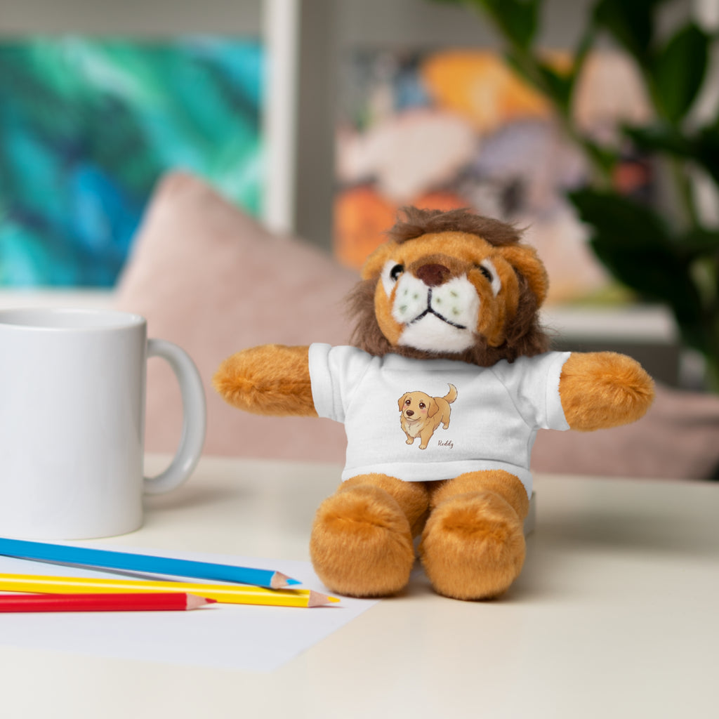 Personalized Stuffed Animal with Tee, Adorable Gift for Kids/Pets, Cute Birthday Present, Stuffed Animal for All Occasions
