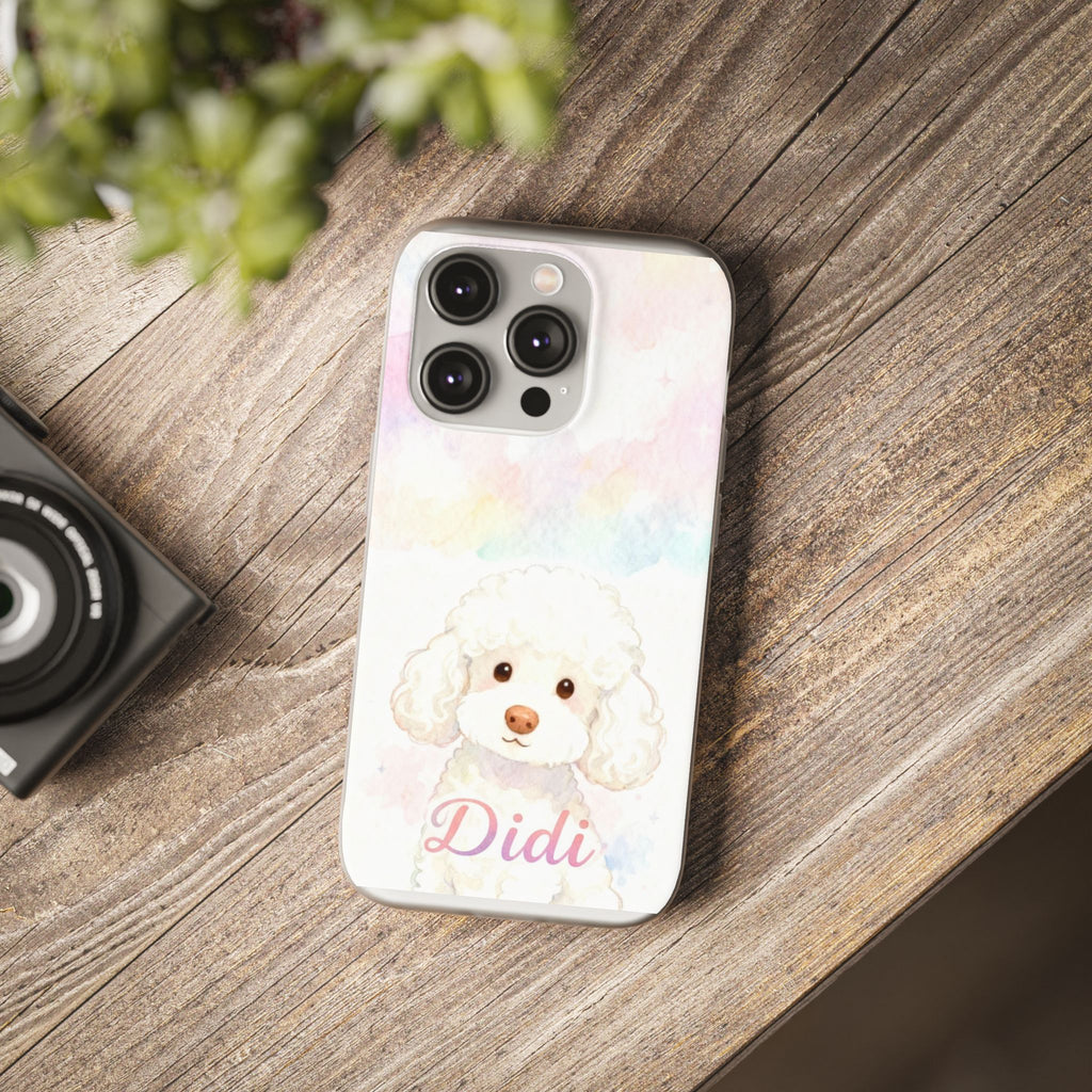 Personalized Pet Flexi Case, Cute Pet Phone Cover, Custom Pet Name Case, Colorful Animal Design, Gift for Pet Lovers